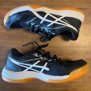 ASICS Upcourt 4 Womens Volleyball Shoes Black & White‎ Tan F960821 Size 10